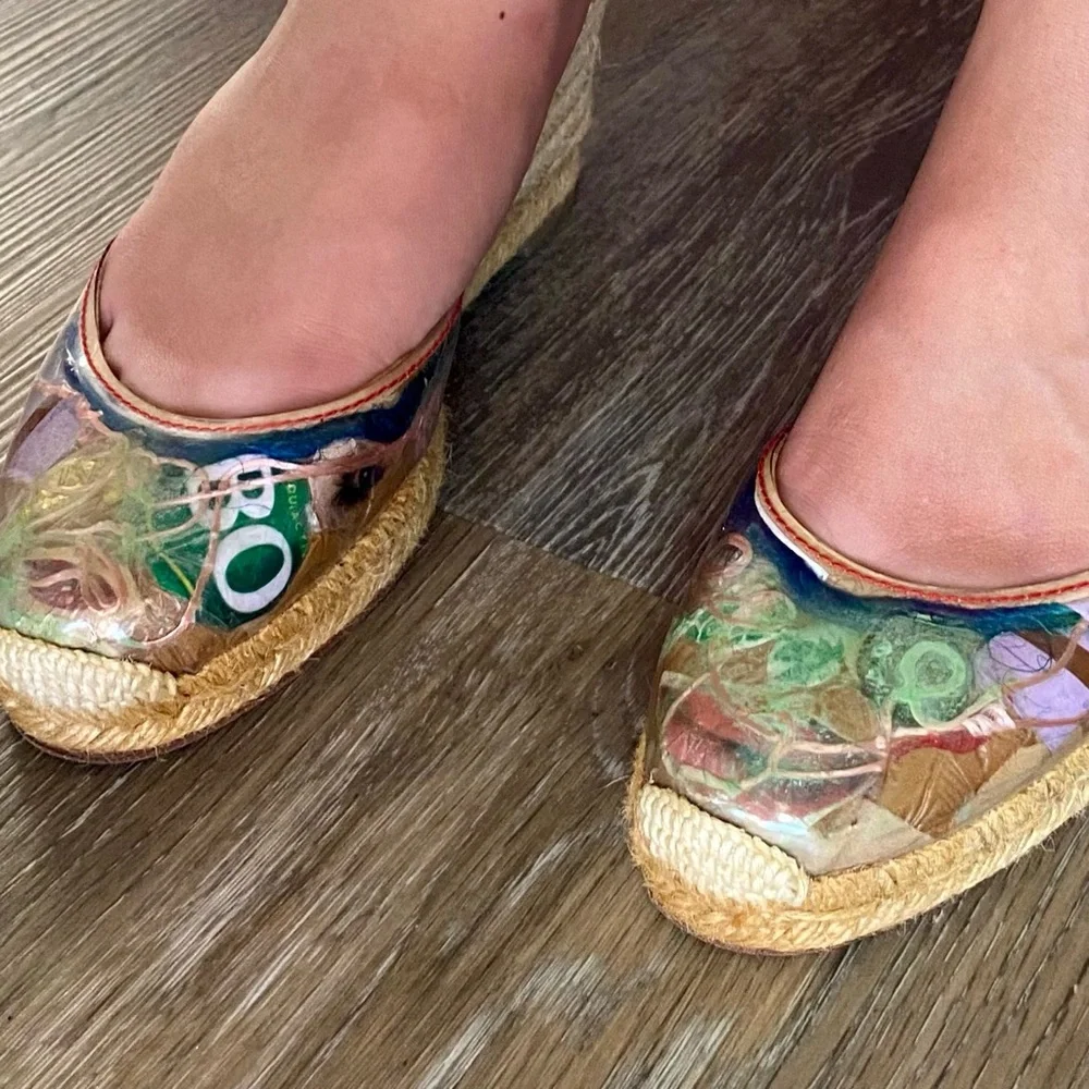 Christian Louboutin “Trash” Wedge Espadrilles Sandal